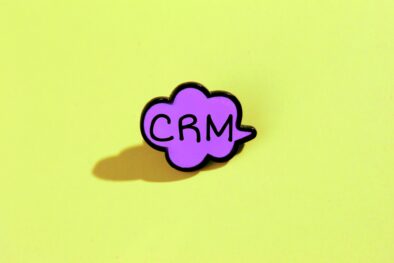 speech bubble with inscription CRM